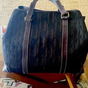 Carolina Herrera Canvas and Leather Handbag